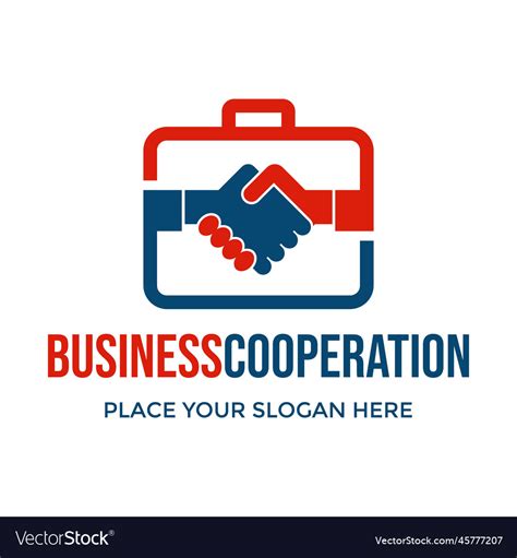 Business cooperation logo template Royalty Free Vector Image