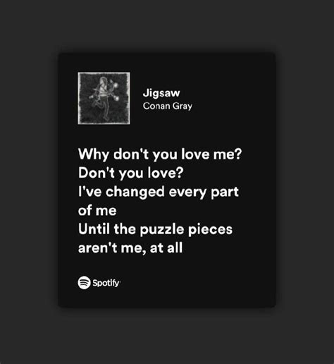 Jigsaw | Conan Gray | Pretty lyrics, Just lyrics, Lyrics of english songs