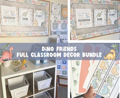 Dinosaur Editable CLASSROOM DECOR Bundle Elementary Classroom Decor Modern Classroom Decor Boho ...