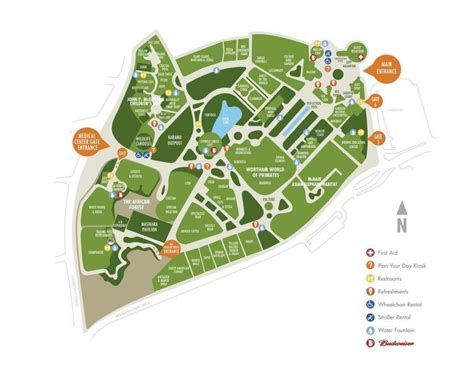 Houston zoo map - Map of Houston zoo (Texas - USA)