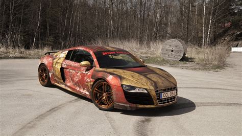 Audi R8 V10 With Rust-Themed Iron Man Wrap by Skepple - GTspirit