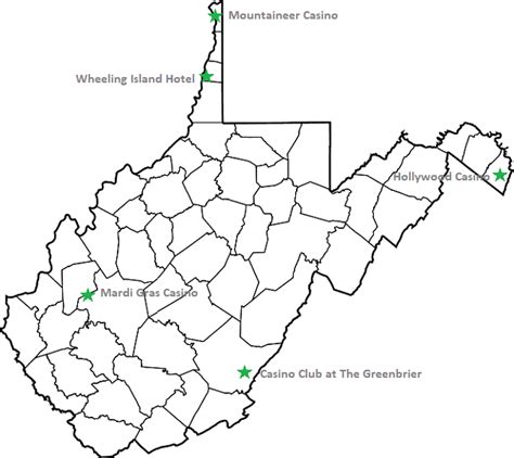 West Virginia Casinos Map | Draw A Topographic Map