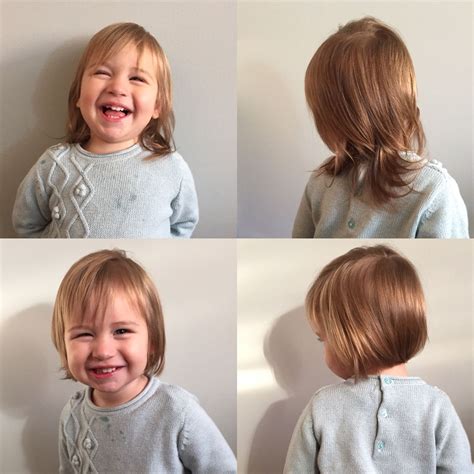 Toddler haircut before and after. #bobhaircut #bob #toddlerhaircut # ...