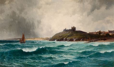 A painting of a lighthouse on a small island in the middle of the ocean photo – Free Art Image ...