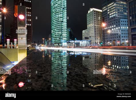 Berlin Potsdamer Platz by night Stock Photo - Alamy