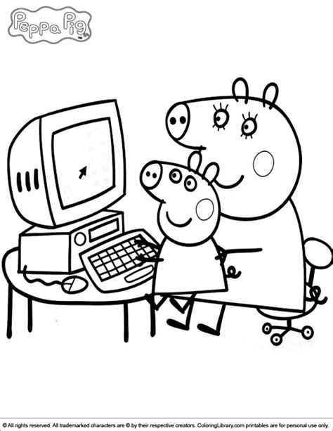 Peppa Pig coloring picture - Coloring Library