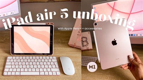 NEW iPad Air 5 (Pink) unboxing + accessories asmr aesthetic - YouTube