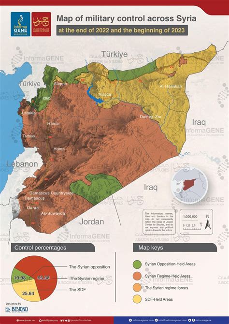 Map of military control across Syria at the end of 2022 and the ...