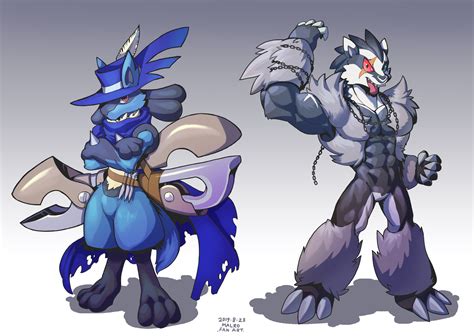 Malro on Twitter: "Lucario & Obstagoon Fan Art. https://t.co/8j6a2D34CU ...