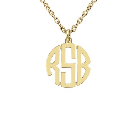 Block Mini Monogram Necklace - Be Monogrammed