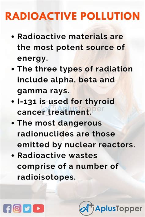 #RadioactivePollutionSpeech #AplusTopper | Therapy sites, Pollution ...