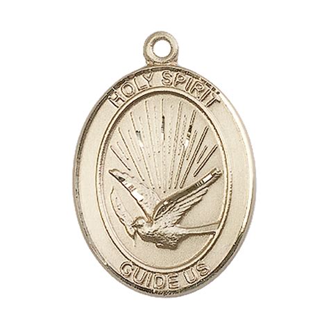 14KT GOLD HOLY SPIRIT MEDAL - 1" x 3/4" | EWTN Religious Catalogue