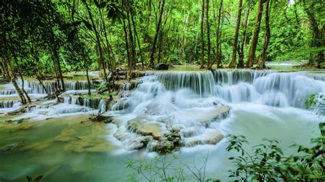 Huai Mae Khamin Waterfall Wallpapers - Wallpaper Cave