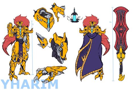 The official artwork of Yharim from the Terraria Calamity mod. (From ...