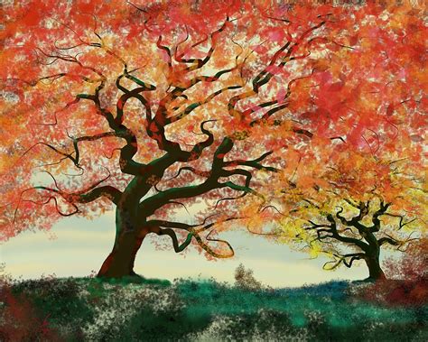 Fire Tree Painting by Victor Shelley - Fine Art America