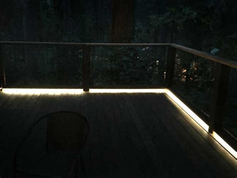 5050 Waterproof Strip Lights are used on this outdoor deck lightign project