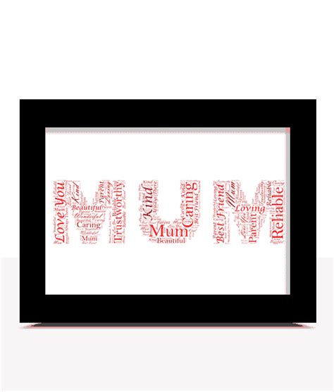 Personalised MUM Word Art Gift | ABC Prints