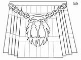 Kilt Colouring Scottish Pages Clipart Kids Coloring Scotland Burns  sketch template