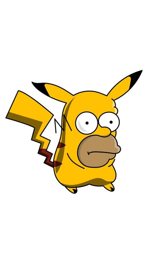 The Simpsons Homer Pikachu Sticker in 2022 | Pikachu, Simpsons cartoon ...