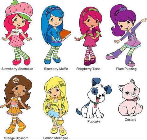 Strawberry Shortcake Characters Names | Cartoni animati, Idee cosplay ...