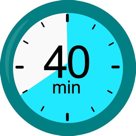 Premium Vector | Clock 40 minutes vector graphics