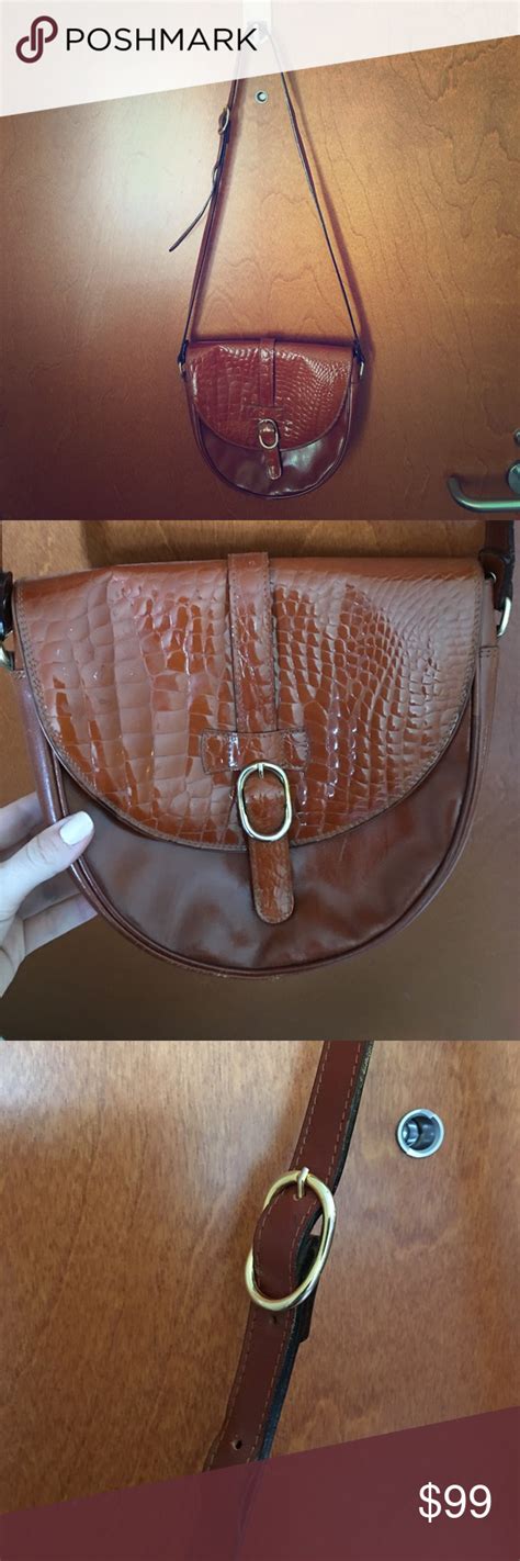 Saks Fifth Avenue Vintage Leather Crossbody | Leather crossbody, Genuine leather bags, Vintage ...