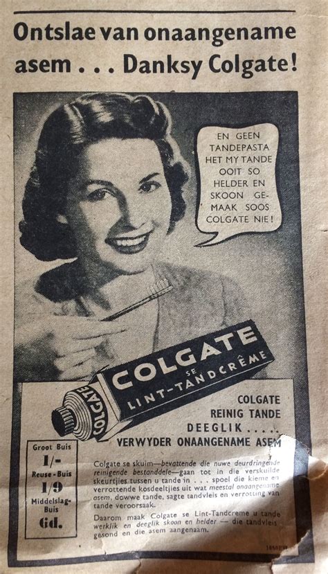 Colgate ad 1943 South Africa | Colgate, Vintage ads, Africa