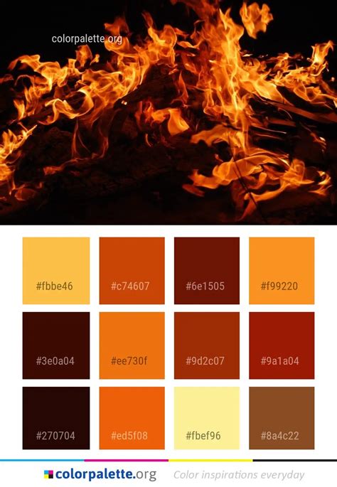 Fire Flame Heat Color Palette | colorpalette.org