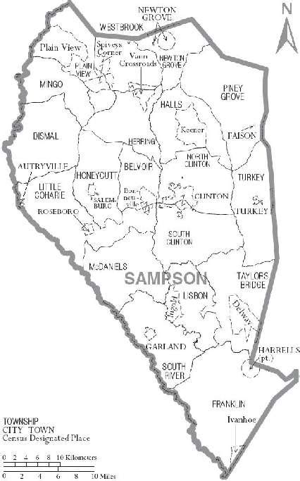 Maps of Sampson County, NCGenWeb