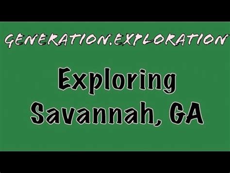 Savannah Georgia - YouTube