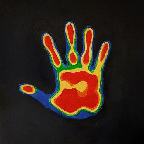 Thermal hand painting - Google Search | Hand art, Mini canvas art, Canvas painting designs