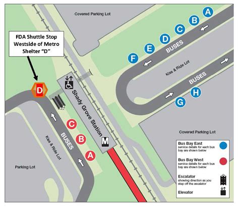 White Oak Shuttle Bus Stop Location at the Shady Grove Metro Station | FDA