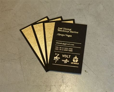 Gold Foil Stamping on Black Stock Business Card Foil Business Cards, Unique Business Cards ...