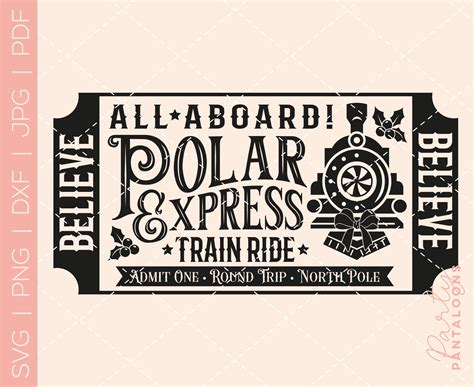 Polar Express Svg Christmas Svg Polar Express Believe Svg - Etsy