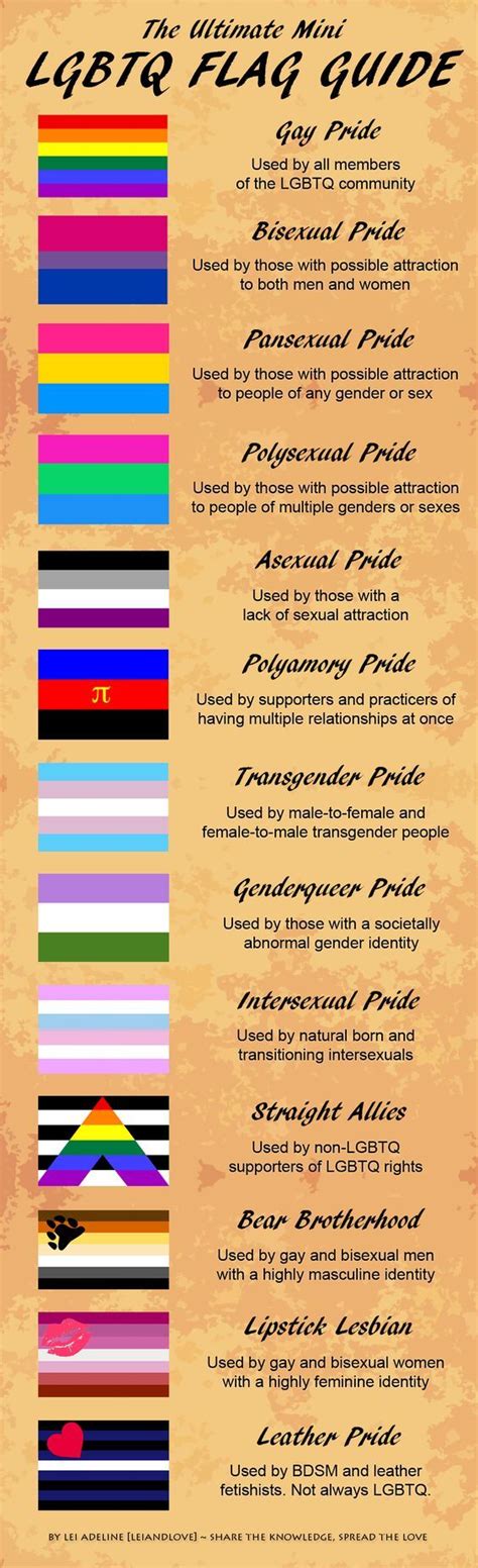 Ultimate LGBTQ Flag Guide by LeiAndLove.deviantart.com on @deviantART | Lgbtq