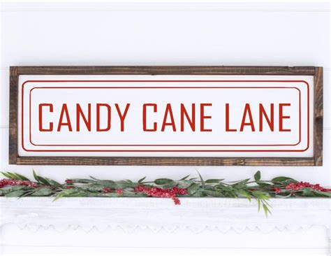 Candy Cane Lane SVG Christmas SVG Christmas Sign SVG | Etsy