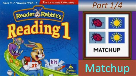 Reader Rabbit Reading 1 - Part 1/4: Matchup Game - YouTube