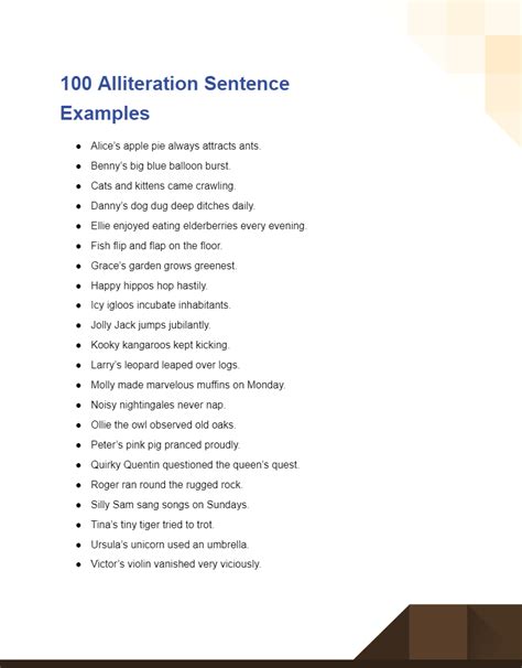 Alliteration Sentence - 300+ Examples How to Write, Tips