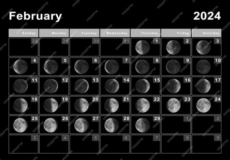 Premium Photo | February 2024 Lunar calendar, Moon cycles, Moon Phases