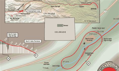 Georgetown Loop Railroad Map - California southern Map