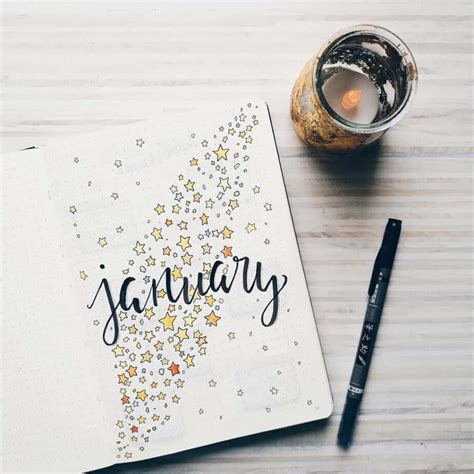 60+ Beautiful Bullet Journal Cover Page Ideas for Every Month of the Year