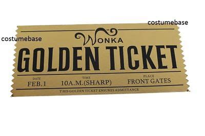 WILLY WONKA Golden TICKET Chocolate Bar 7 3/4" by 3 1/2" | eBay