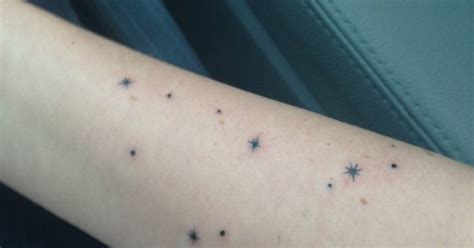 Capricornus constellation tattoo on the forearm.