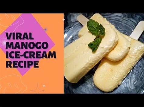 3 Ingredients Mango Ice-cream| Viral Mango Ice-cream Recipe|Bk Recipes ...