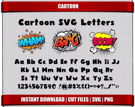 Cartoon Font Svg Cut Files Letters Alphabet Comical Cartoon - Etsy