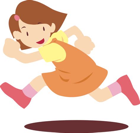 Girl running - Openclipart