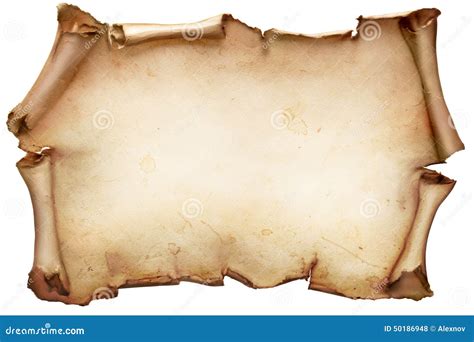 Old Vintage And Grunge Paper Scroll Isolated On White