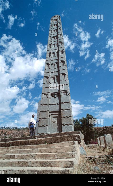 The Obelisk of Axum in Northern Stelae Park, in the ancient town of ...