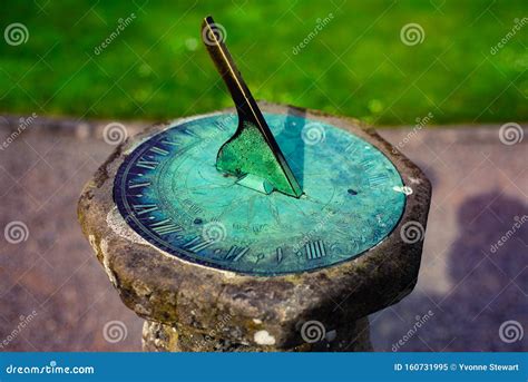 A Historic Sun Dial in the Garden of a Stately Home in the UK Stock Image - Image of hour ...