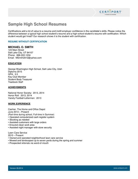 Student Resume Template - High School Resume Examples And 25 Writing Tips / A student resume ...